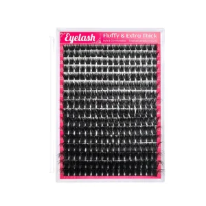 Lower Lashes 100D for Messy 16 Rows DIY Cluster Segment Natural Soft 3D Looking Semi-Handmade False Mink Eyelashes