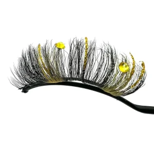 Luminous Diamond Party Eyelashes Dramatic Glitter Lashes Strips for Eye Makeup Colored Makeup Eyelash