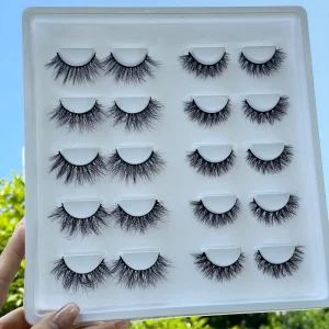 Luxury 3D 5D Handmade Real Mink Fur Lashes Private Label 15mm Cruelty Free Super 20mm Eyelashes