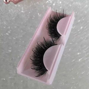 Luxury Eyelashes Private Label Real Mink Fur 25mm Spike Lash Wispy Lashes Full Strip Eyelashes Fluffy Lashes