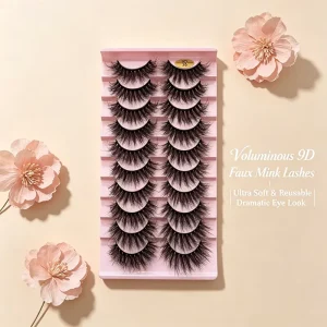 Luxury Faux Mink Dramatic Strip Lashes Lightweight for Bridal Makeup False Eyelashes