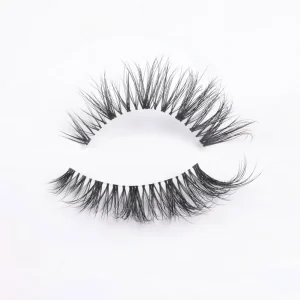 Luxury Full Strip Eyelashes Invisible Band Vegan Faux Eyelash Clear Band False 3D Eye Lashes
