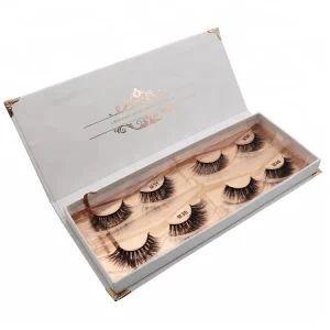 Luxury Handmade 3D Mink Full Strip Eyelashes 4 Pairs Fluffy 25mm 100% Real Mink Fur W Private Label Packaging