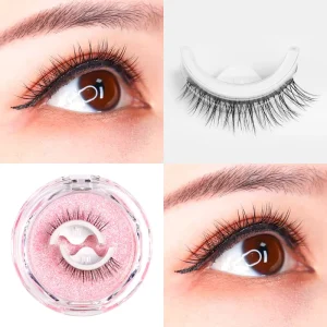 Luxury Natural 3D Synthetic Re usable False Eyelashes Self Adhesive Quick Easy Application Soft Cotton Black Handmade