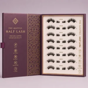 Luxury Pre Glued Multipack Half Eyelashes Handmade Plant Fiber Lightweight Cruelty Free Reusable False Eyelashes