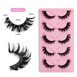 Luxury Style 25 mm Top and Bottom Lash Vendor Strip Eyelashes Full Strip Eyelashes Look Like Eyelash Extension
