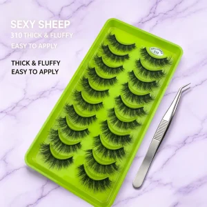 Luxury Wispy False Eyelashes Dramatic Thick Long Reusable Handmade Full Strip Lashes for Wedding Makeup and Bridal Parties