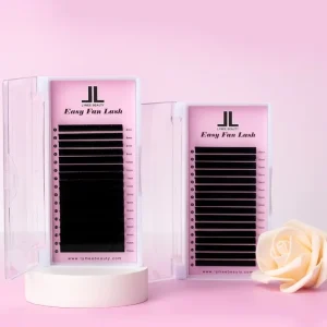 Lymeebeauty Lash Factory Silk Lash Extensions Customize Label Eyelashes Natural Black Vegan Cruelty Free Easy Fans Lash