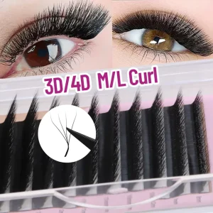 M L Curl YY 3DW 4DW 5DW Shape Technological Fibers High Quality Soft Natural Professional Volume Eyelash Extensions