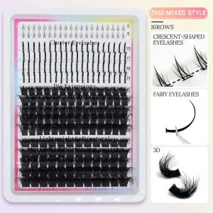 MIZIMO Handmade PBT Individual Eyelashes Mixed for 16 Rows DIY Lash Cluster Kit Custom Logo Fan Eyelashes