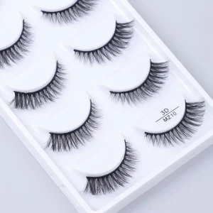MZ01 MZ06 MZ10 H13 Mini 5 Pairs 3D Natural Lashes Black Cotton Band Eyelashes Faux Mink False Eyelashes Makeup Cilios