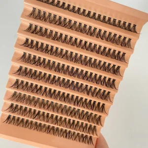 Machine Made Fluffy Faux Mink Cluster Segment Lash Private Label Custom Individual Extensions DIY Cluster Lashes Kit