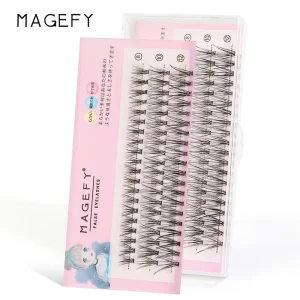 Magefy Private Label Eyelash Extension Kits Faux Mink C Curl 8mm 10mm 12mm 3 Into 1 Fan False Eyelashes Extension