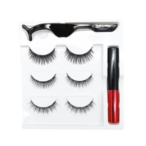 Magnetic Classic Hybrid Volume Lashes 3 in 1 Handmade False Eyelashes No Glue Magnetic Eyeliner 3D Magnetic Eyelashes