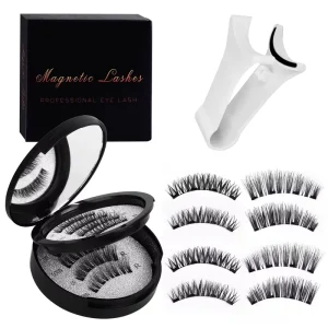 Magnetic Eye Lashes Kit Magnets 2 Pair Black Terrier 3d Natural Eyelash Factory Price Power Without Eyeliner Kit