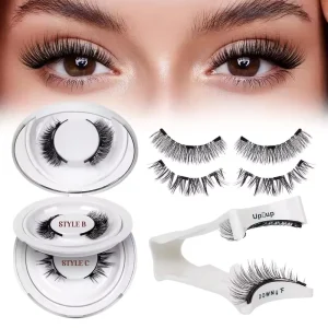 Magnetic False Eyelashes Kit With Applicator 3D Natural Reusable No Glue Lashes Style B C OEM ODM CE ISO Certified