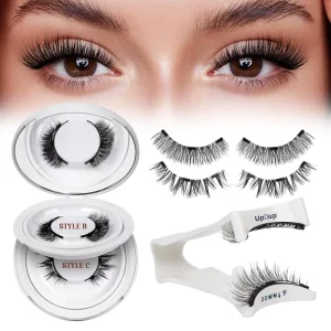 Magnetic False Eyelashes Kit With Applicator 3D Natural Reusable No Glue Lashes Style B C OEM ODM CE ISO Certified