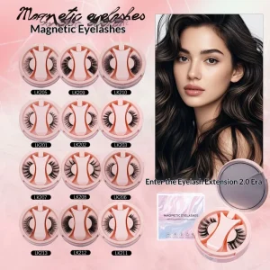 Magnetic False Eyelashes Natural Lifelike Sunflower Little Devil Designs Full strip Reusable Glue free Waterproof No Removal