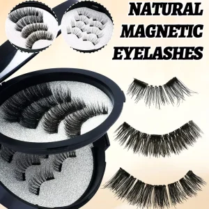 Magnetic Lashes Set Full Strip Segment Half Magnet Eyelashes With Round Mirror Storage Box No Eyeliner Needed False Lashes