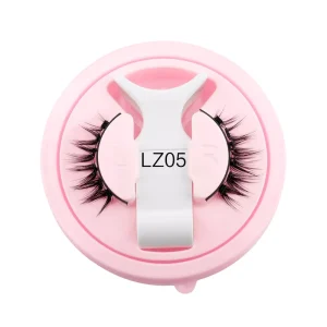 Magnetic Synthetic Hair False Eyelashes Slanted Cross Reusable Waterproof Natural Dense No Glue Needed Plastic Cotton Band