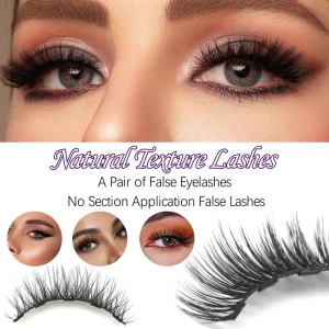 Magnetic Synthetic Soft Eyelashes Kit with Eyeliner Reusable Glue Free Magnetic False Eyelashes Set for Eye Makeup Natural Look