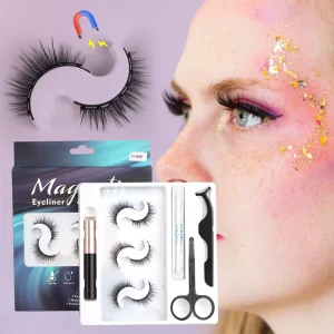 Magnetische Wimpern 3D Magnetic Eyelashes False Eyelash Double Magnet Full Strip Magnetic Lashes Soft