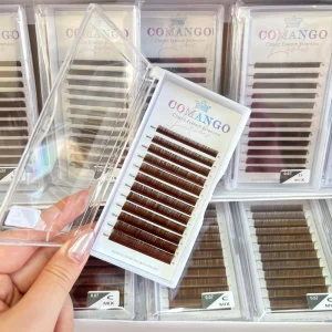 Maillard Brown Dark Brown Individual Cruelty Free Vegan Synthetic Hair Eyelashes Extension Lash Matte Super Soft Eyelash