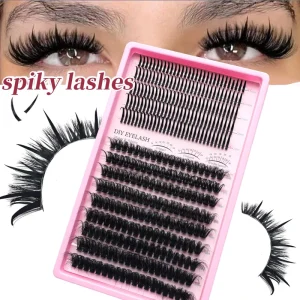 Makeup Beauty Upgraded Spikes Pointed heel fairy Style for 100D 80D Plastic Black Stick False Eyelashes DIY Cluster Lashes