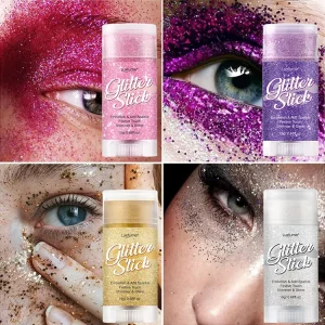 Makeup Sparkling Holographic Mermaid Sequins Paint Shiny Glitter Stick for Body Hair Face
