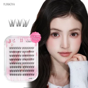 Manga Cluster Lashes Self Adhesive Lash Clusters No Glue Needed Natural Wispy Individual Lashes Korean Makeup