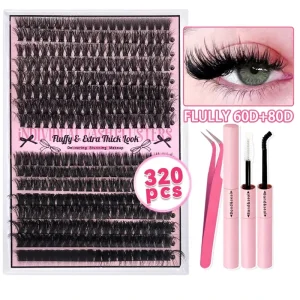 Manga Fairy Individual Clusters 60D 80D Heat Bonded Wispy Volume Angel Effect DIY Segments Fluffy Cruelty Free High Grade Fiber
