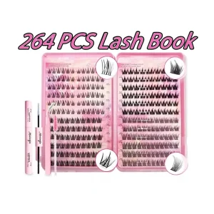Manga Fairy Lash Clusters DIY Eyelash Book Angel Effect Wispy Volume Segmented Reusable Waterproof Lashes