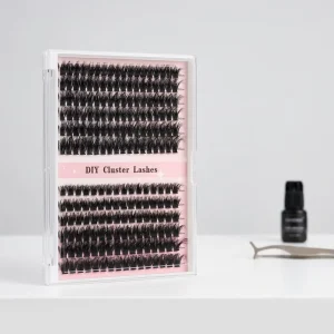 Manga Fairy Lashes Wispy Volume DIY Segmented Eyelashes 12 Rows Natural Black Synthetic Hair D Spiky Natural Cluster