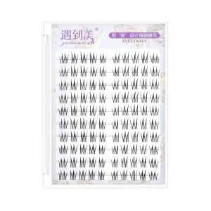 Manga Inspired Premium Synthetic Hair Texture Baby for Lightweight Clusters Handmade Fox Eyelash Volume Angled False Eyelashes