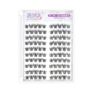 Manga-Inspired Premium Texture Handmade Angled False Eyelashes Baby Curl & Lightweight Clusters Made of Synthetic Hair