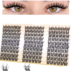 Manga Lash Clusters Wispy Natural Spiky C Curly Synthetic Hair Cruelty Free Handmade 180pcs Individual Lashes Eyelash Extensions