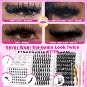 Manga Lash Clusters With Spikes Wispy Cluster Eyelash Extensions Clusters Reusable Synthetic Hair Individual Lash Extension