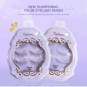 Manga Lashes Japanese Full Strip False Eyelashes Clear Band Multipack Wispy Lashes Natural Look Anime Strip Lashes