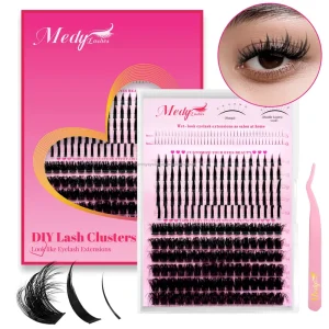 Manga Spike Lashes Wispy Cluster False Eyelashes with Bottom Fluffy Eye Lash Extensions Kit Mix Cluster Lashes