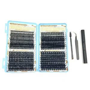 Manga Spike Lashes Wispy Cluster False Eyelashes with Bottom Volume Eye Lash Extensions Kit Mix Cluster Lashes
