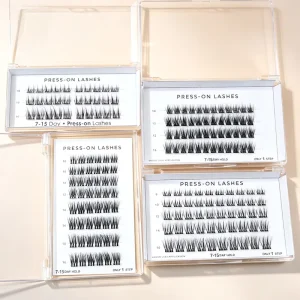 Manga Style Curved Eyelash Press on Cluster Lash No Glue Needed Waterproof CE CPSR ISO Custom Sizes Curls Europe UK Italy Supply