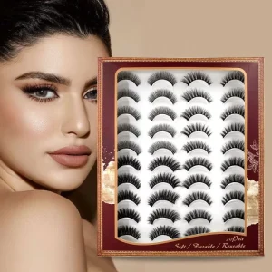 Manufacturer Beauty Natural Long Eyelashes 20 Pairs Natural False Eyelashes Fake Long Makeup 3D Mink Eyelashes