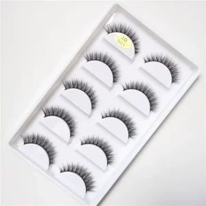 Manufacturers Full Strip Eyelashes 5 Pairs Natural False Eyelashes Vegan 3d Faux Mink Lashes X01