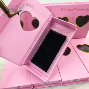 Matte Black 0.03 Cashmere Volume Korean Lash Trays 0.05mm CC DD Private Label Easy Fan Ultra Black Volume Lashes