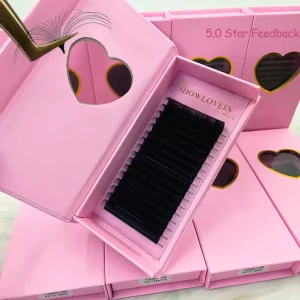 Matte Black 0.03 Cashmere Volume Korean Lash Trays 0.05mm CC DD Private Label Easy Fan Ultra Black Volume Lashes