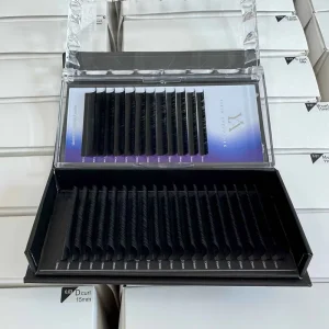 Matte Black Cashmere Lash Extension Supplies Individual Lash Trays Soft Satin Velvet Eyelash Extension