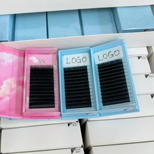 Matte Black Cashmere Lash Extension Trays Soft Silk Individual Russian Volume Eyelash Extensions