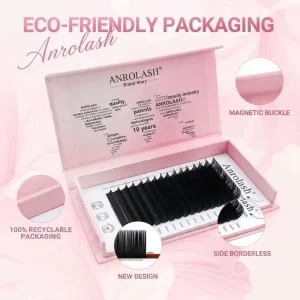 Matte Black Cashmere Mink Volume Eyelash Extensions Trays Private Label Professional Individual Lash Extensions 8-16mm