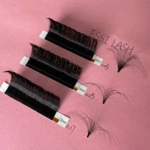 Matte Black Easy Fan Cashmere Silk Mink Lash Trays LA Eyelash Extensions Long 28mm Salon Academy