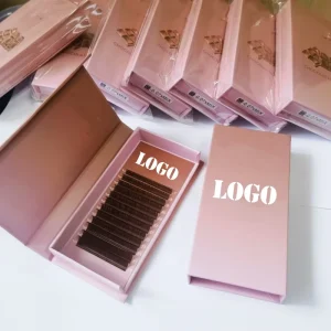 Matte Black Lash Tray Cashmere Matte Black Individual Lash Extension Supplies Custom Box Volume Mink Velvet Eyelash Extension